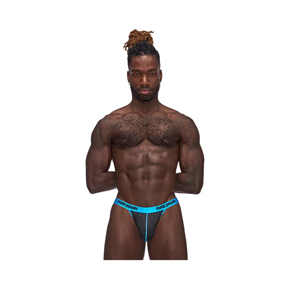Male Power Casanova Uplift Thong Black S/M - TruLuv Novelties