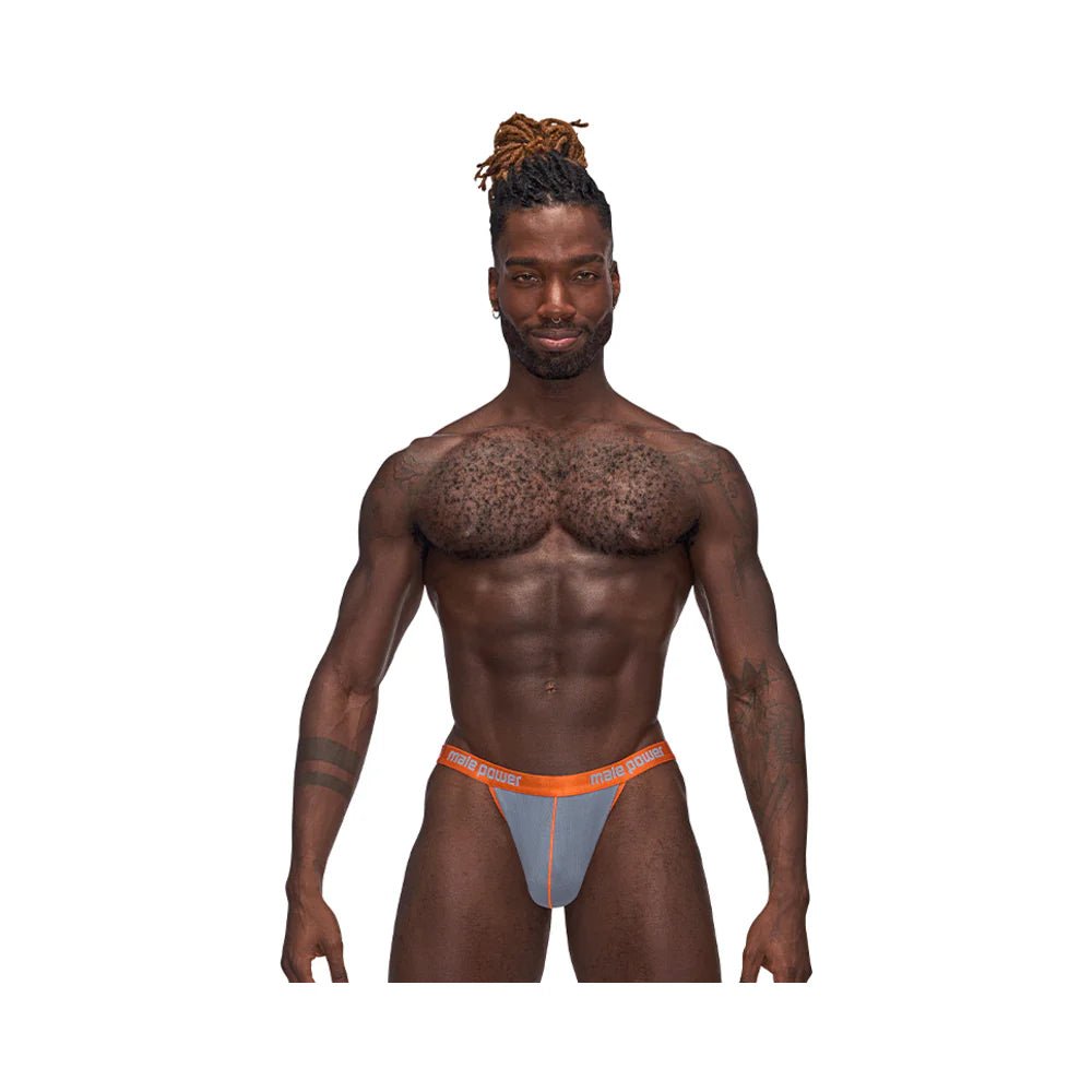 Male Power Casanova Uplift Thong Gray L/XL - TruLuv Novelties