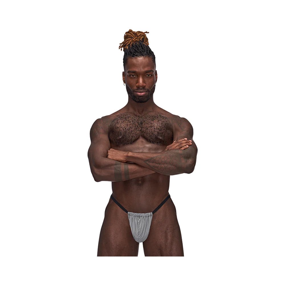Male Power Sexagon Posing Strap Gray O/S - TruLuv Novelties