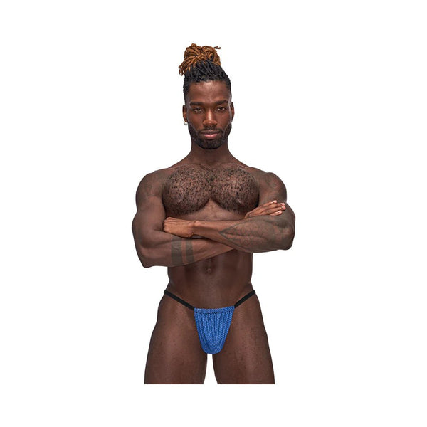 Male Power Sexagon Posing Strap Royal O/S - TruLuv Novelties