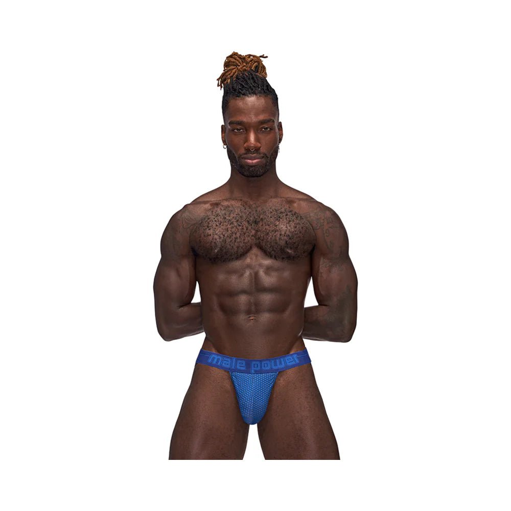 Male Power Sexagon Strappy Ring Jock Royal S/M - TruLuv Novelties