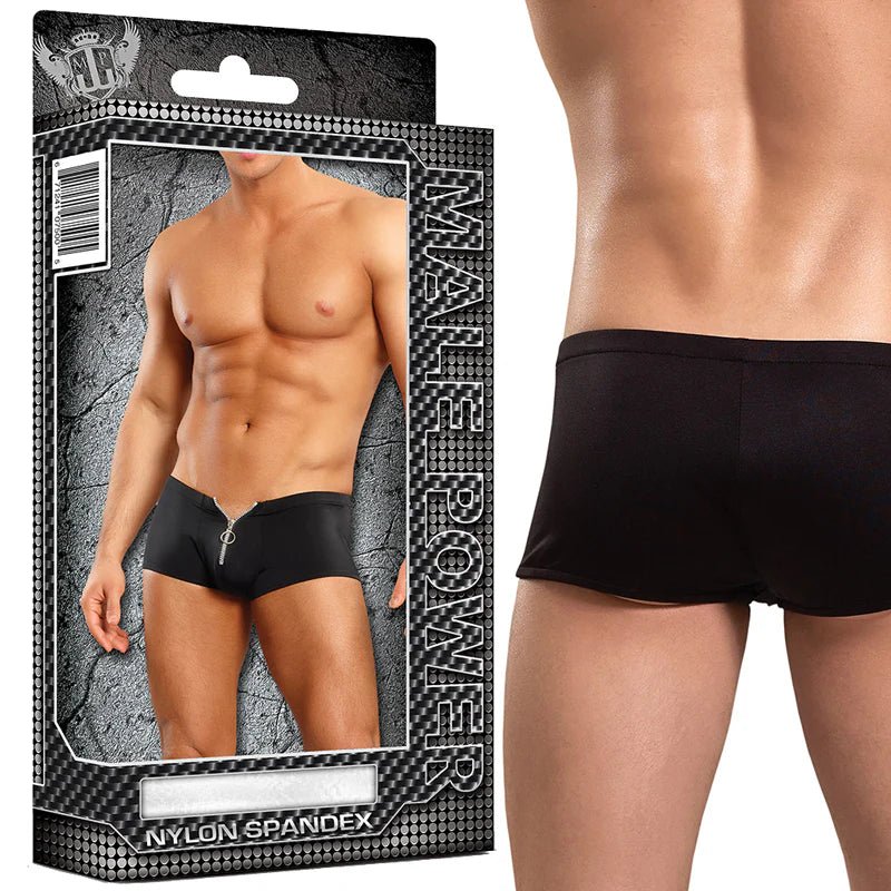 Male Power Zipper Shorts L/XL Underwear - TruLuv Novelties