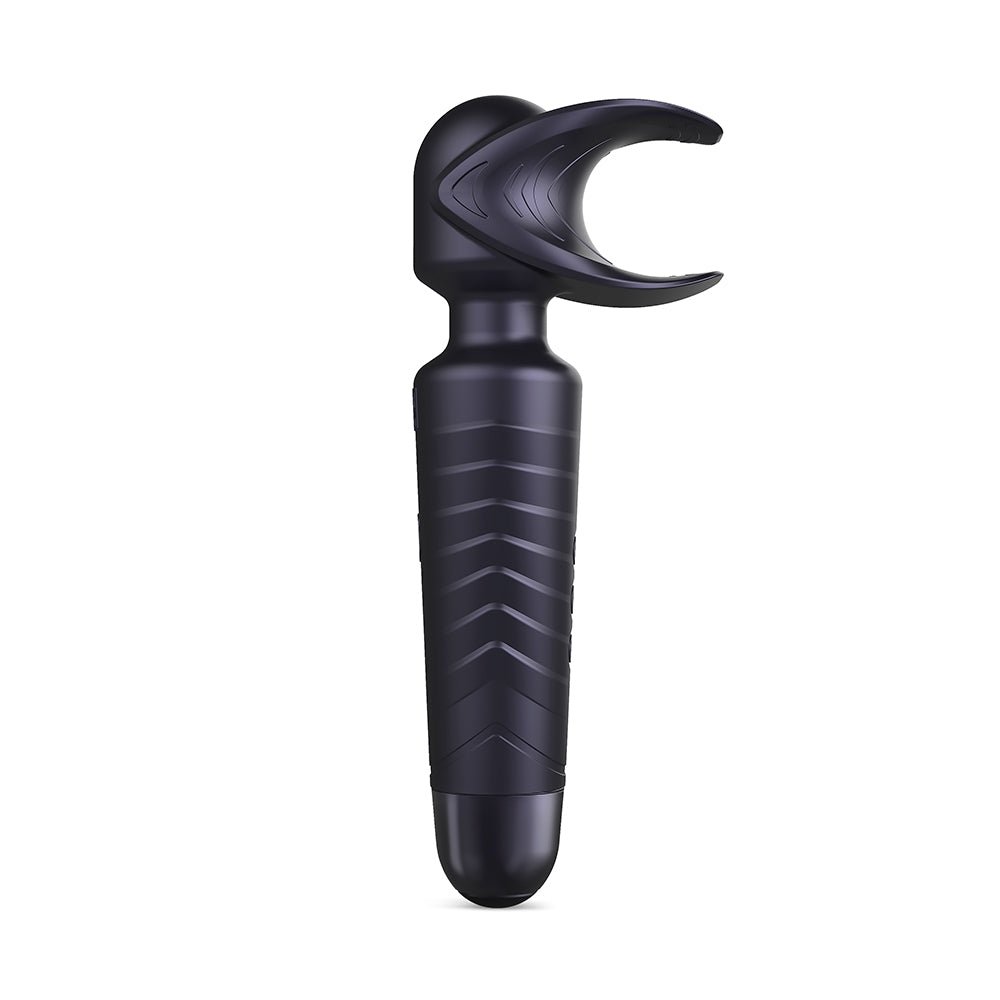 MAN WAN Man.Wand Evo 2-in-1 Frenulum Stimulator & Wand with Crescendo Black Plum - TruLuv Novelties