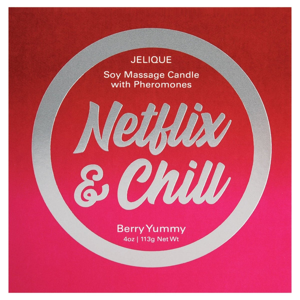 Massage Candle - Netflix and Chill - Berry Yummy - 4 Oz. Jar - TruLuv Novelties