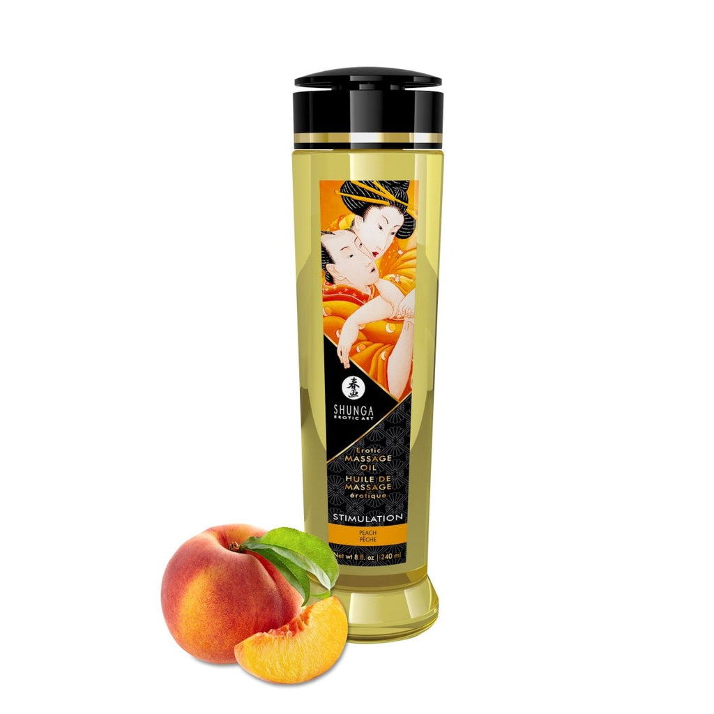 Massage Oils - Stimulation - 8 Fl. Oz. Peach - TruLuv Novelties