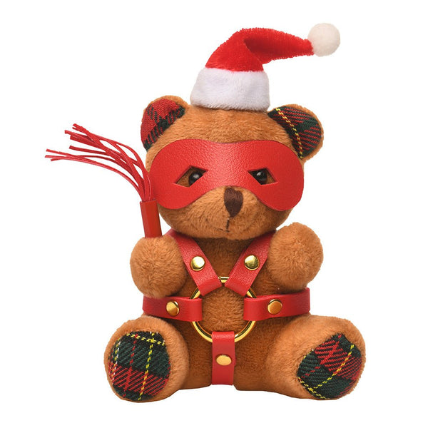 Master Series Holiday Bondage Bear Keychain Brown - TruLuv Novelties