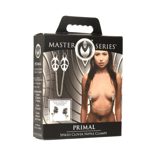 Master Series Primal Spiked Clover Nipple Clamps - TruLuv Novelties