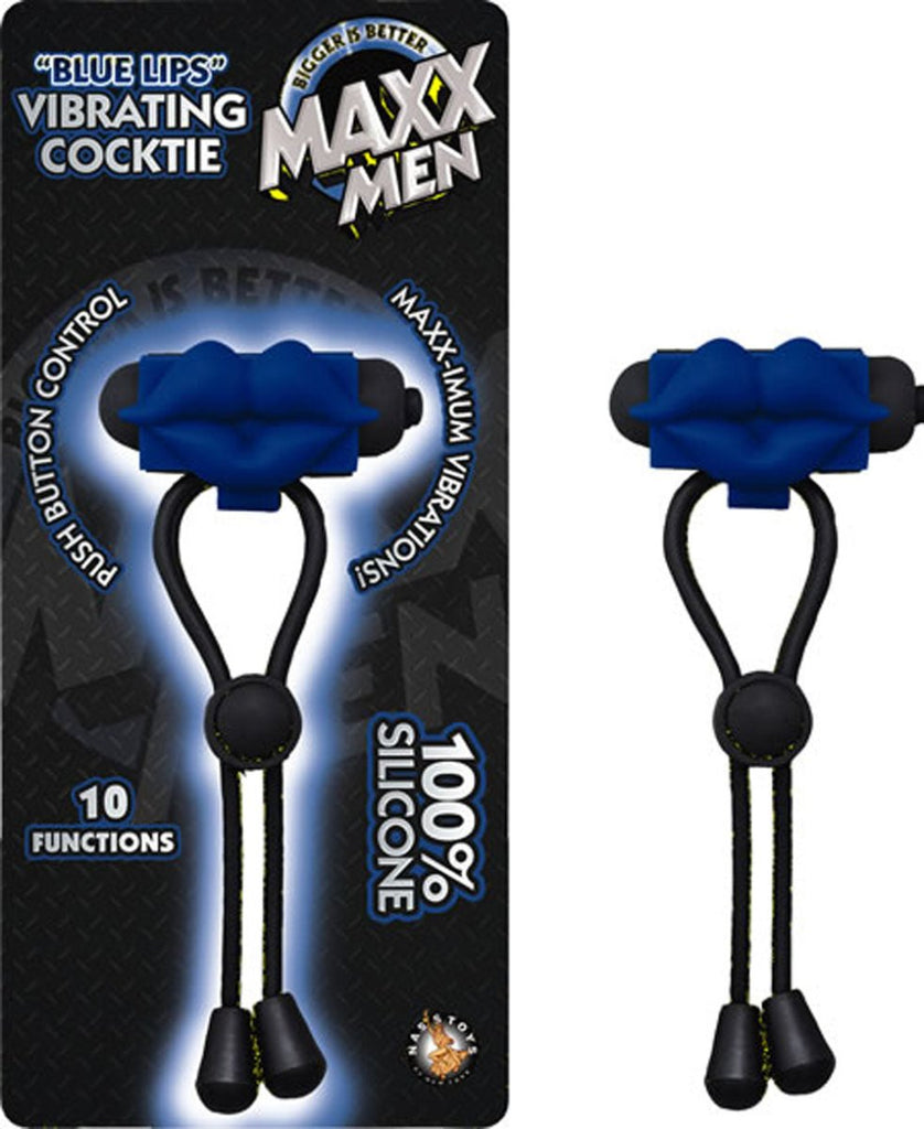 Maxx Men Blue Lips Vibrating Cocktie - Blue - TruLuv Novelties