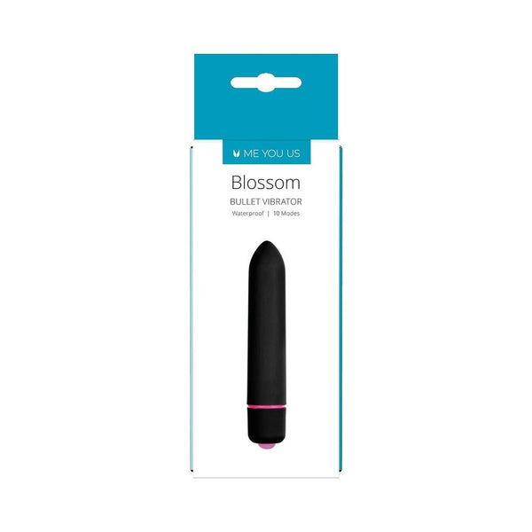 Me You Us Blossom 10 Mode Bullet Vibrator Black - TruLuv Novelties