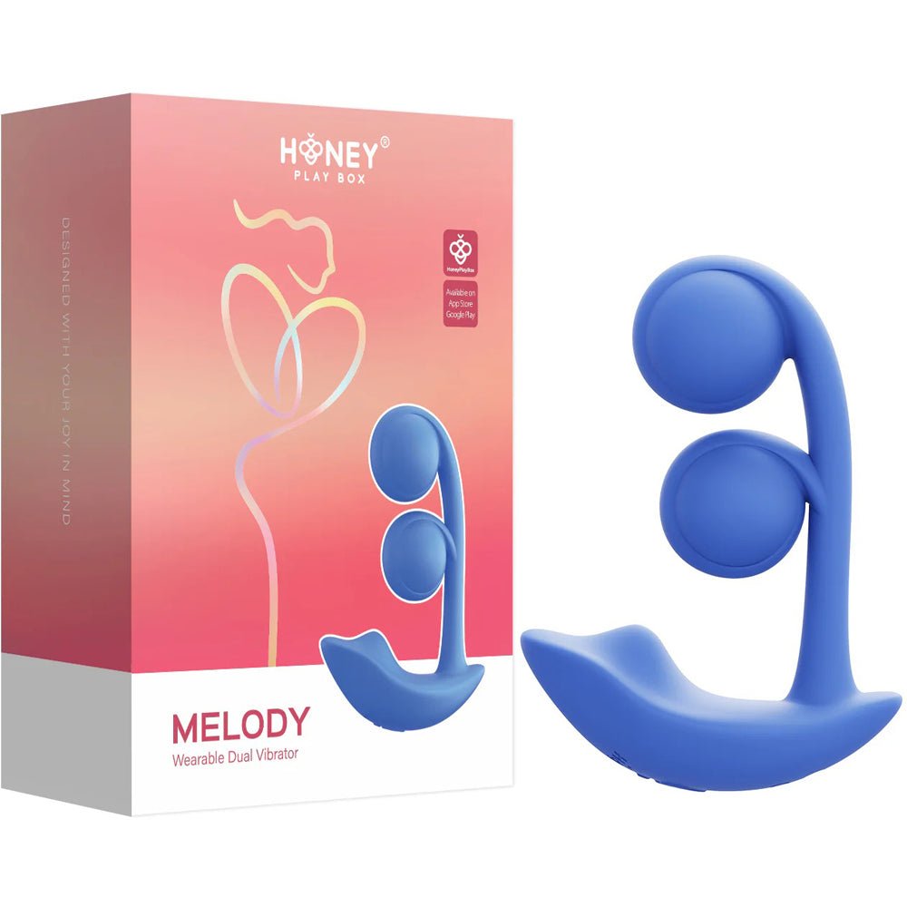 Melody Wearable Dual Vibrator - Blue - TruLuv Novelties