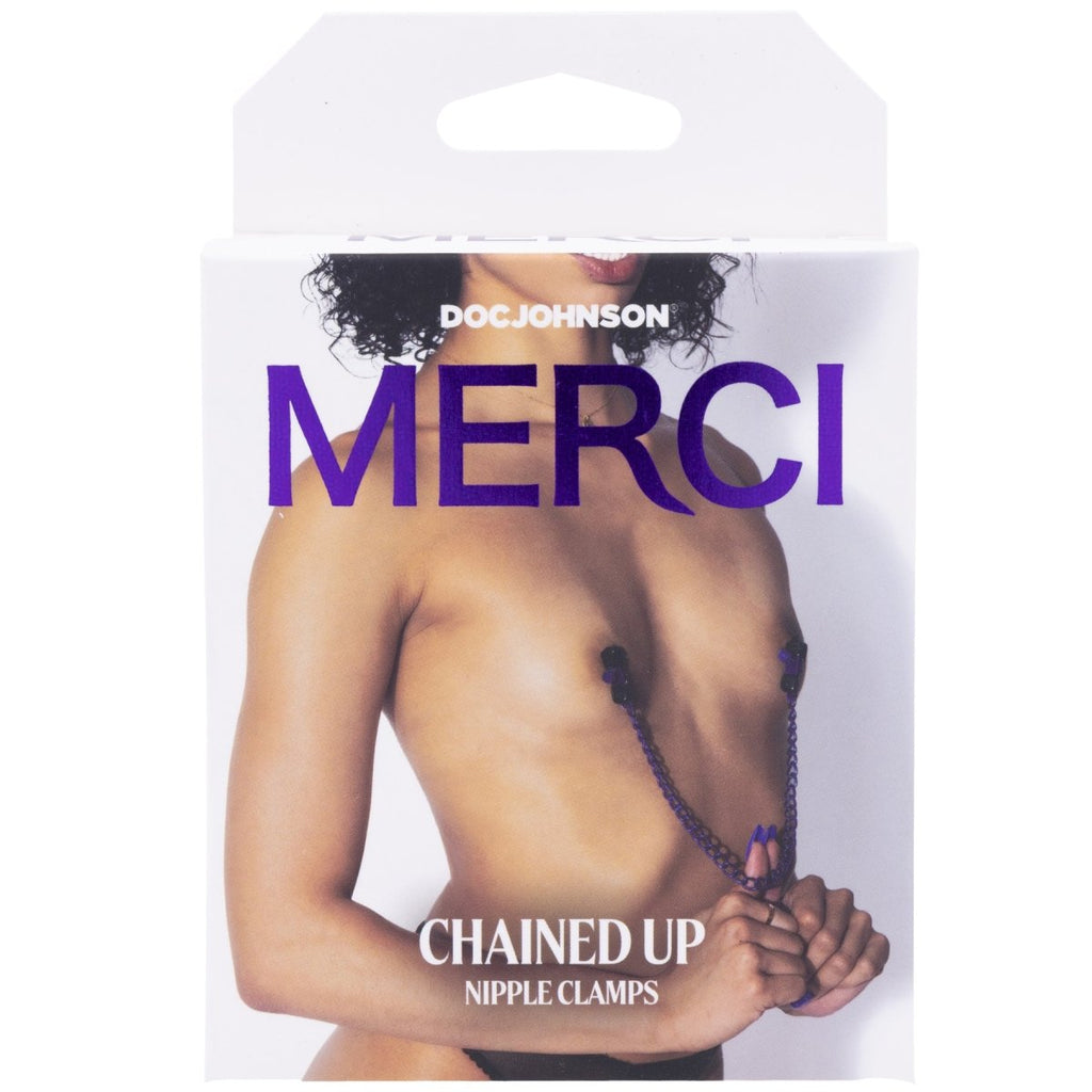 Merci - Chained Up - Nipple Clamps - Violet/black - TruLuv Novelties