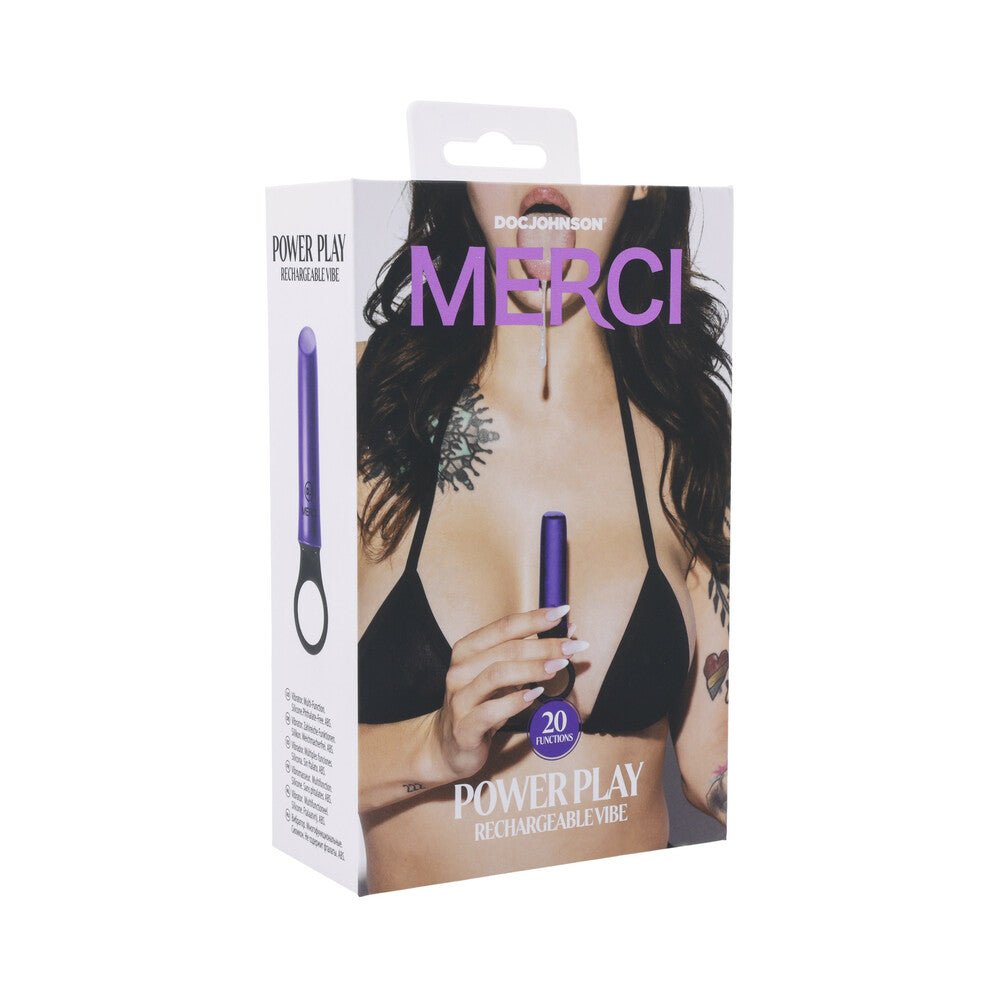 Merci Power Play with Silicone Grip Ring Violet - TruLuv Novelties