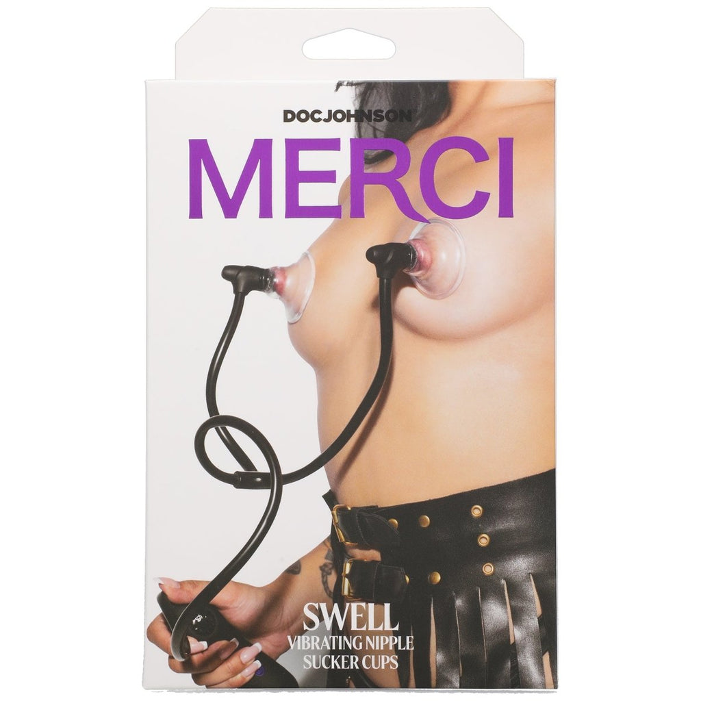 Merci - Swell - Auto Vibrating Nipple Sucker Cups - Black - TruLuv Novelties