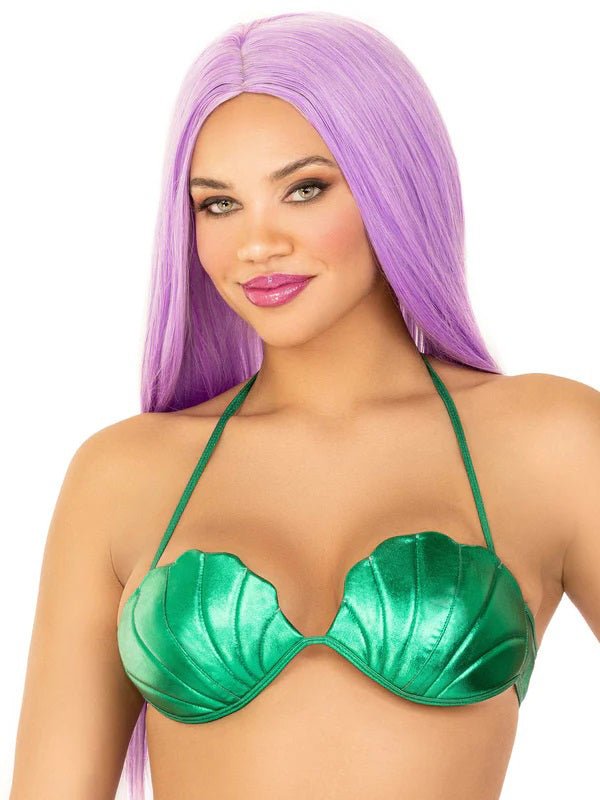 Mermaid Shell Bra Top - Medium - Green - TruLuv Novelties