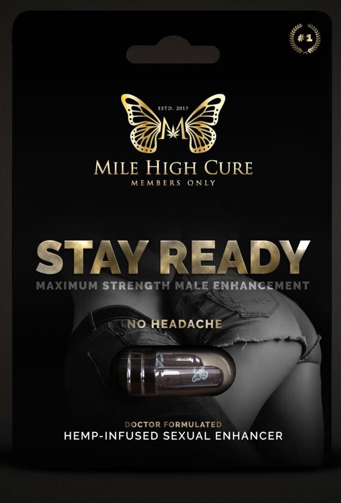 Mile High Cure Stay Ready Hemp Infused Sexual Male Enhancement 24 Count Display - TruLuv Novelties