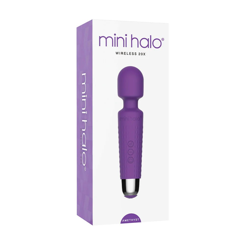 Mini Halo Wireless Wand 20X Silicone Amethyst - TruLuv Novelties