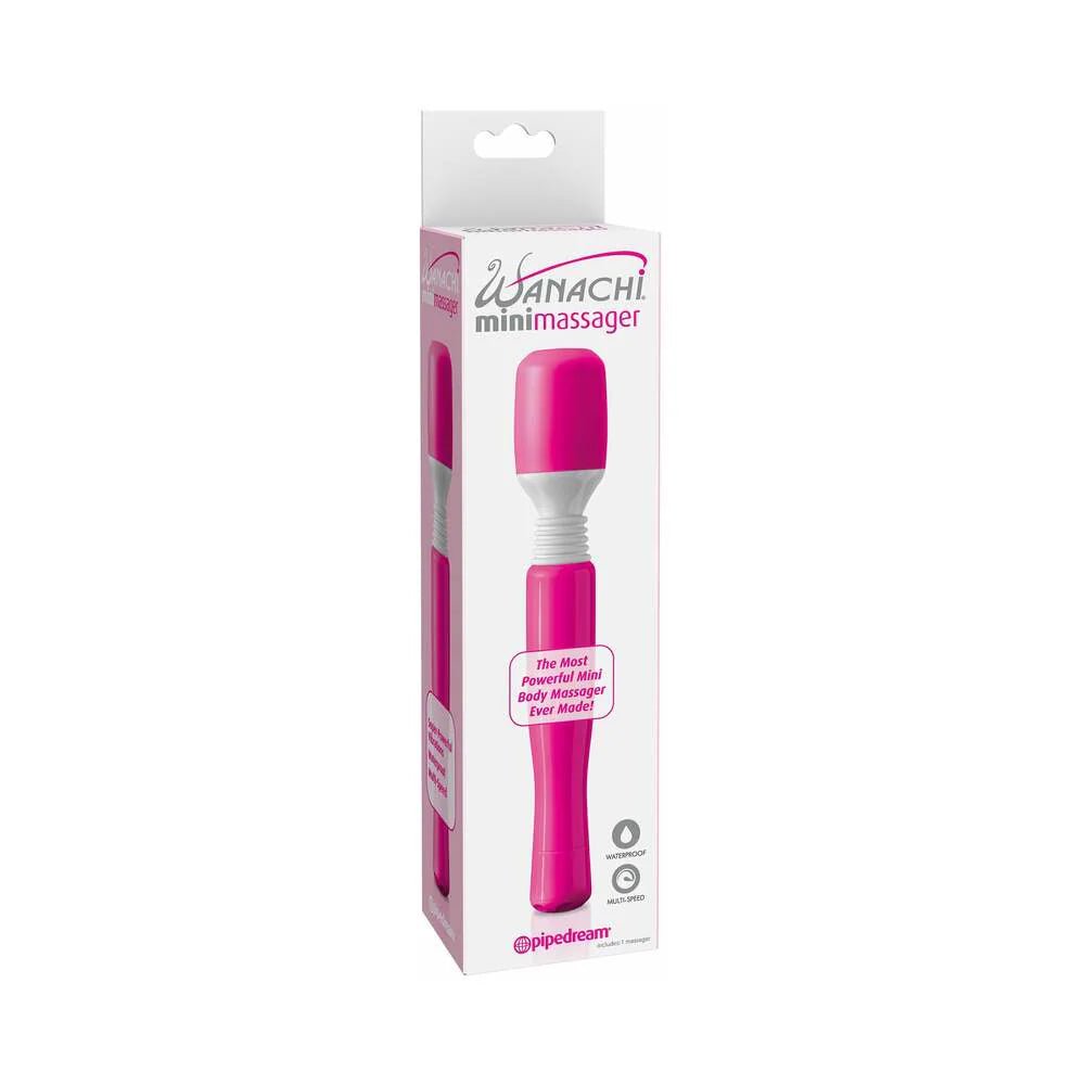 Mini Wanachi Waterproof Massager Flexible Silicone Wand Vibrator Pink - TruLuv Novelties