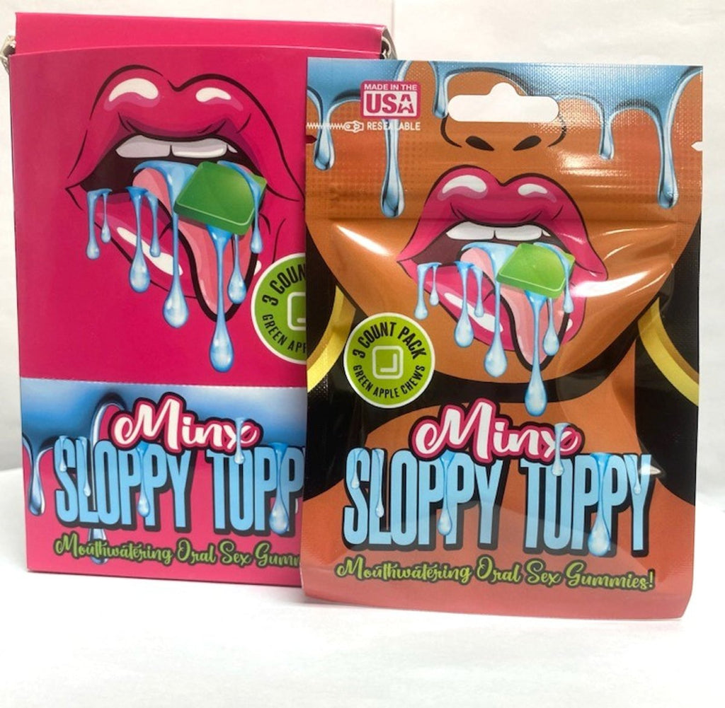 Minx Sloppy Toppy Oral Sex Gummies - 20 Ct Display - Green Apple - TruLuv Novelties