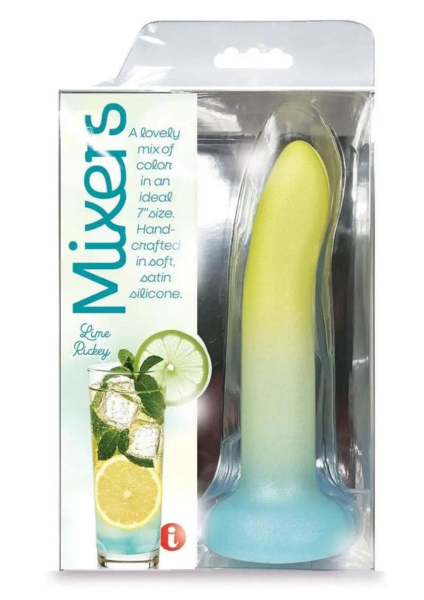 Mixers Lime Rickey 8" Dildo - Yellow Mint Blue - TruLuv Novelties