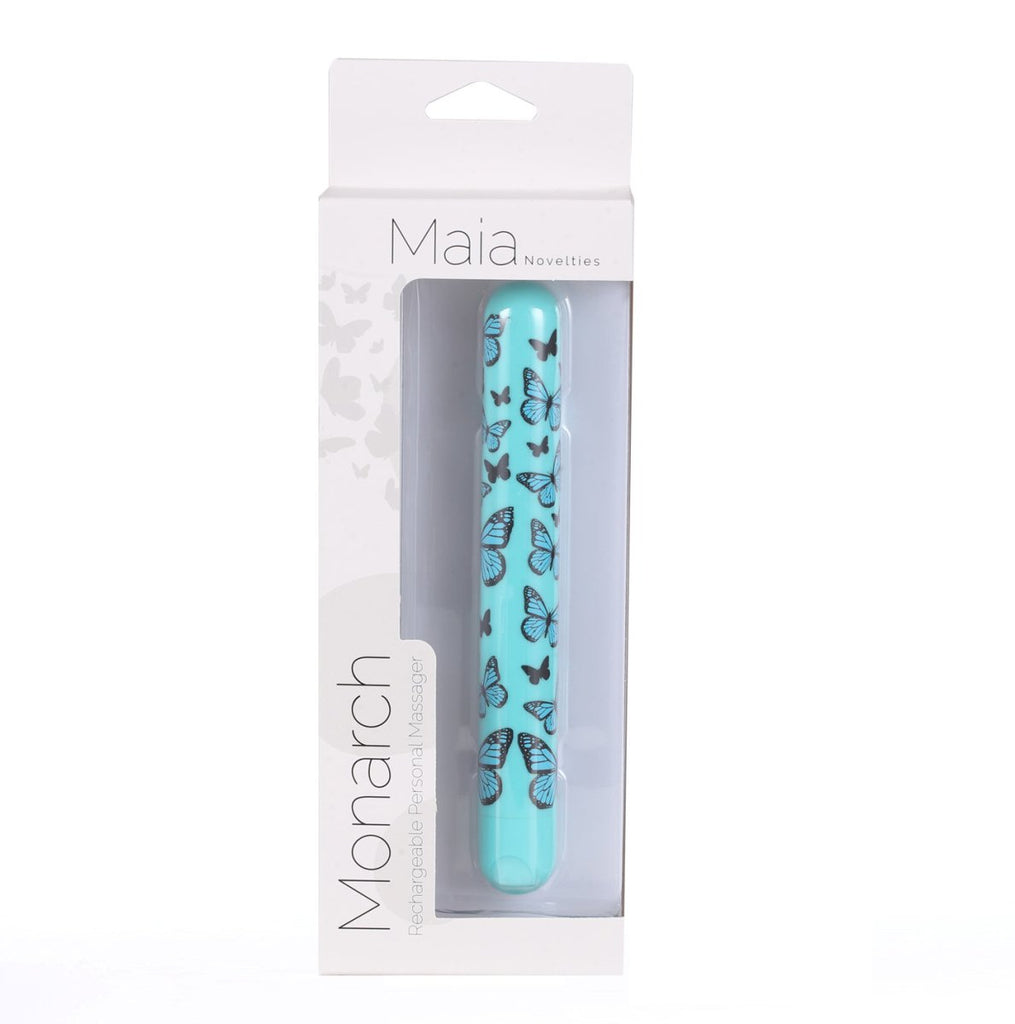 Monarch X-Long Butterfly Print Bullet - Blue - TruLuv Novelties