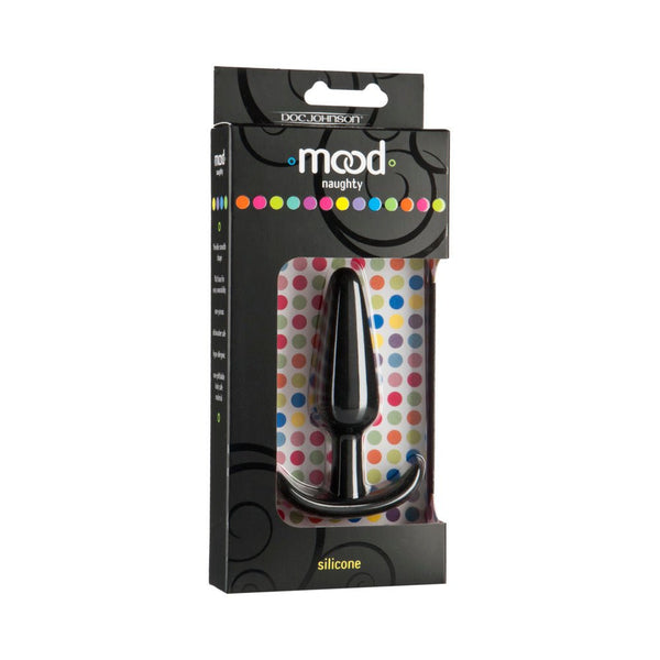 Mood - Naughty - Medium Black Silicone Butt Plug - TruLuv Novelties