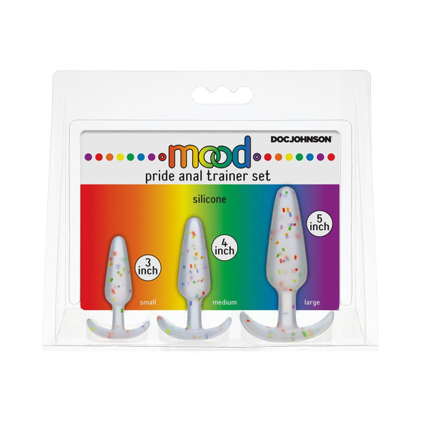 Mood Pride Anal Plug Training Set 3-Piece - TruLuv Novelties