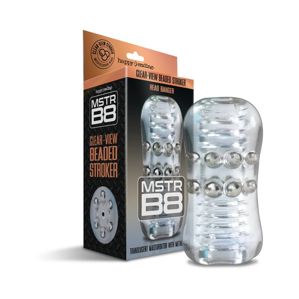 MSTR B8 Clear-View Beaded Stroker Head Banger - TruLuv Novelties