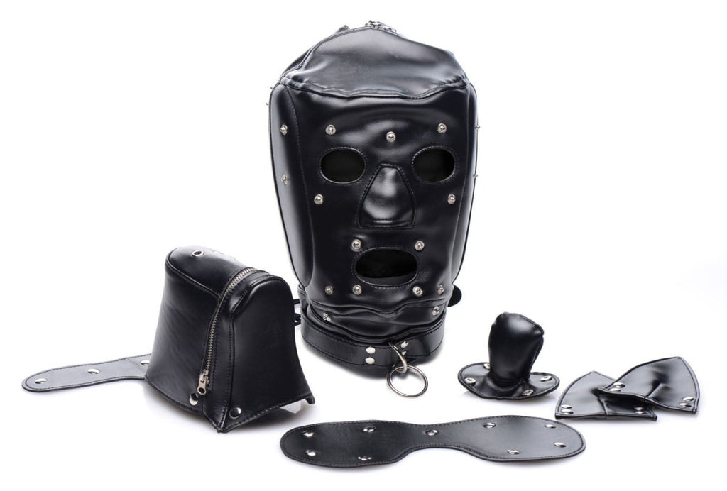 Muzzled Universal BDSM Hood With Removable Muzzle - TruLuv Novelties