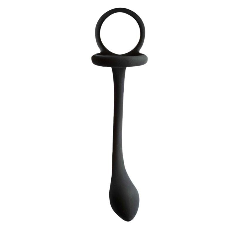 My Cockring Cring With Buttplug - Black - TruLuv Novelties