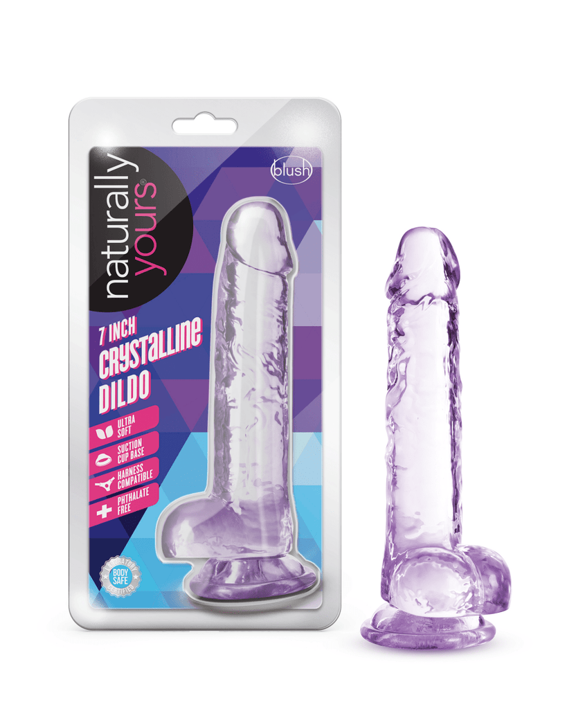 Naturally Yours - 7 Inch Crystalline Dildo - Amethhyst - TruLuv Novelties