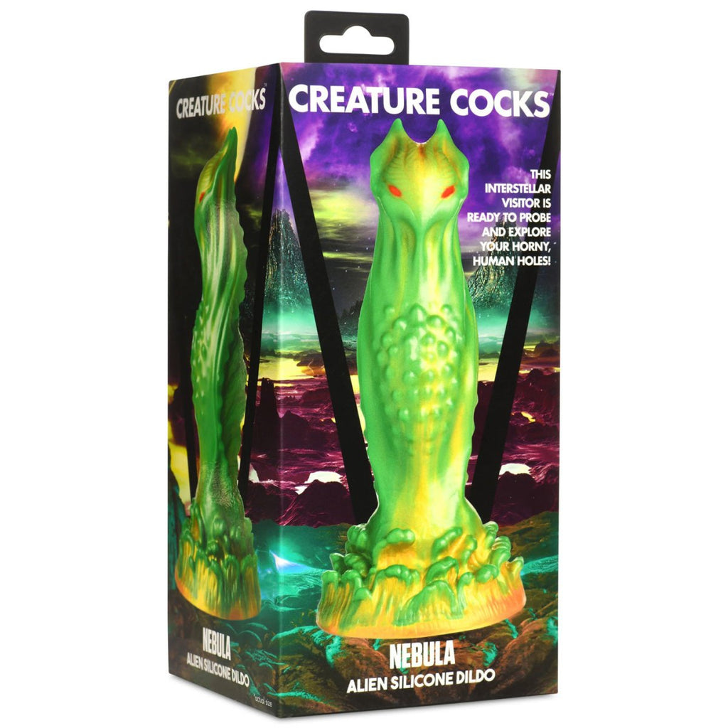 Nebula Alien Silicone Dildo - Green - TruLuv Novelties