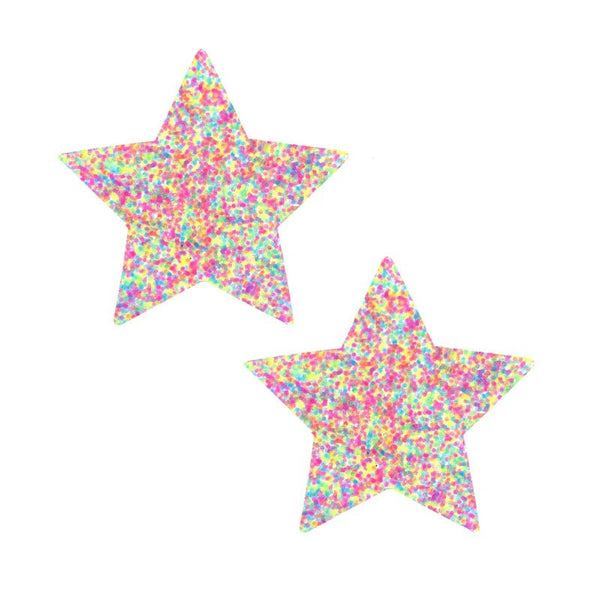 Neva Nude Pastie Star Sprankles Neon UV - TruLuv Novelties