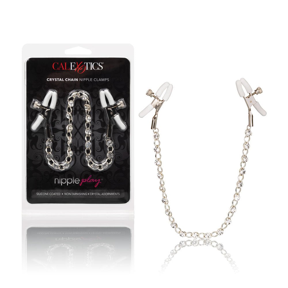 Nipple Play Crystal Chain Nipple Clamps - TruLuv Novelties