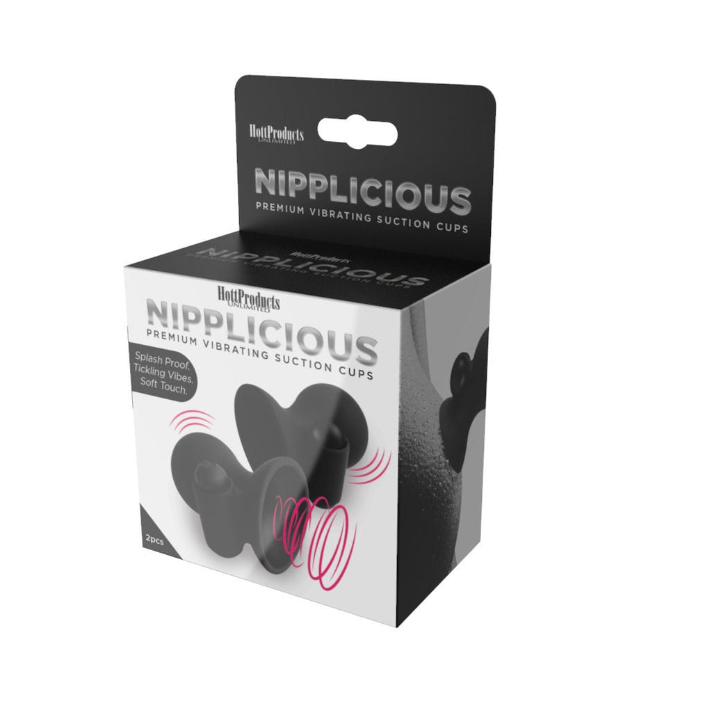 Nipplicious - Vibrating Nipple Suction Cups - Black - TruLuv Novelties