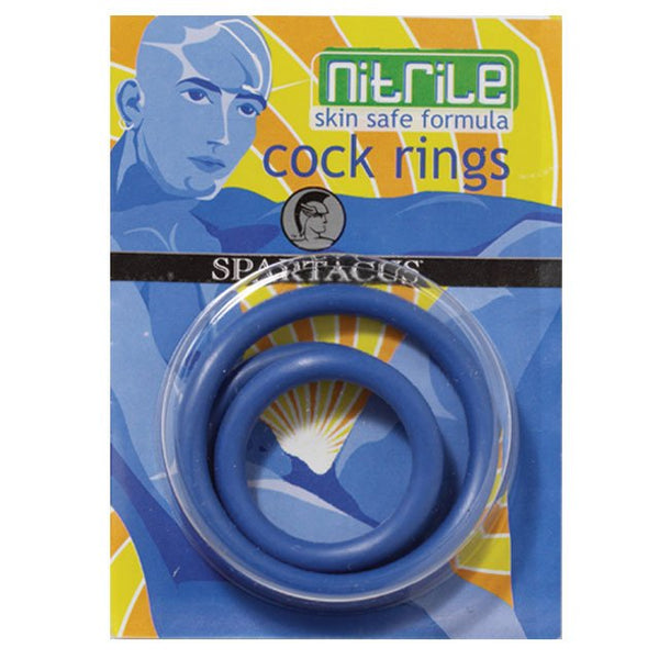 Nitrile Cock Ring Set (Blue/3) - TruLuv Novelties