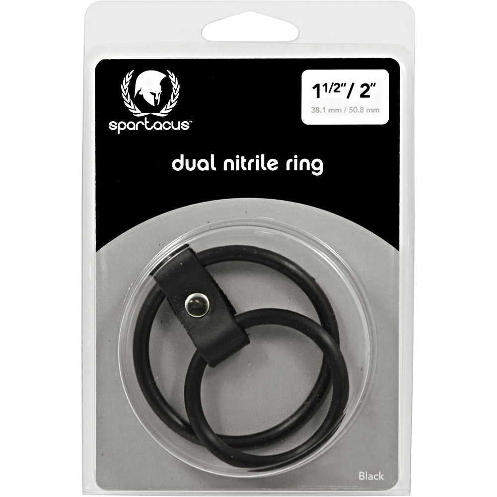 Nitrile Dual Cock Ring - Black - TruLuv Novelties