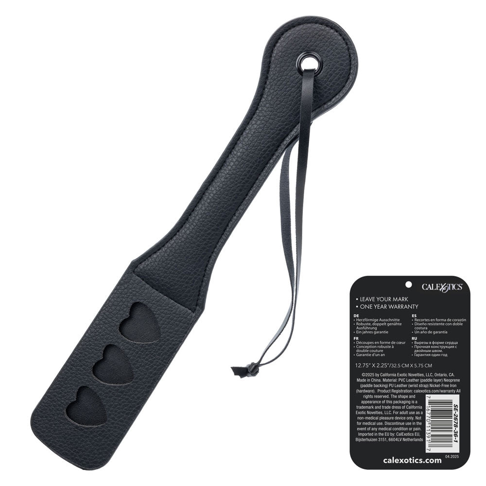 Nocturnal Collection Heart Throb Paddle - Black - TruLuv Novelties