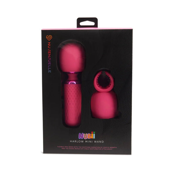Nu Sensuelle Harlow Nubii Mini Wand W/ Masturbator Pink - TruLuv Novelties