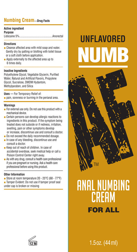 Numb Af - Anal Desensitizing Gel - Unflavored - 1.5 Fl. Oz. - TruLuv Novelties