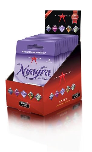 Nyagra Natural Climax Intense - 12 Piece Display - 2 Ct Blister Pack - TruLuv Novelties