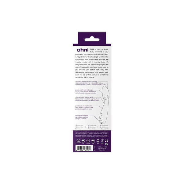 Ohni Rechargeable G - Spot Thrusting Vibe Purple - TruLuv Novelties