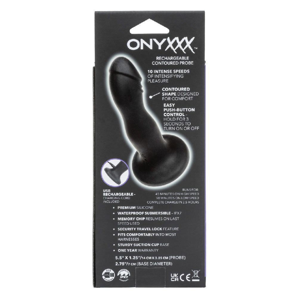 Onyxxx Rechargeable Contoured Probe - Black - TruLuv Novelties