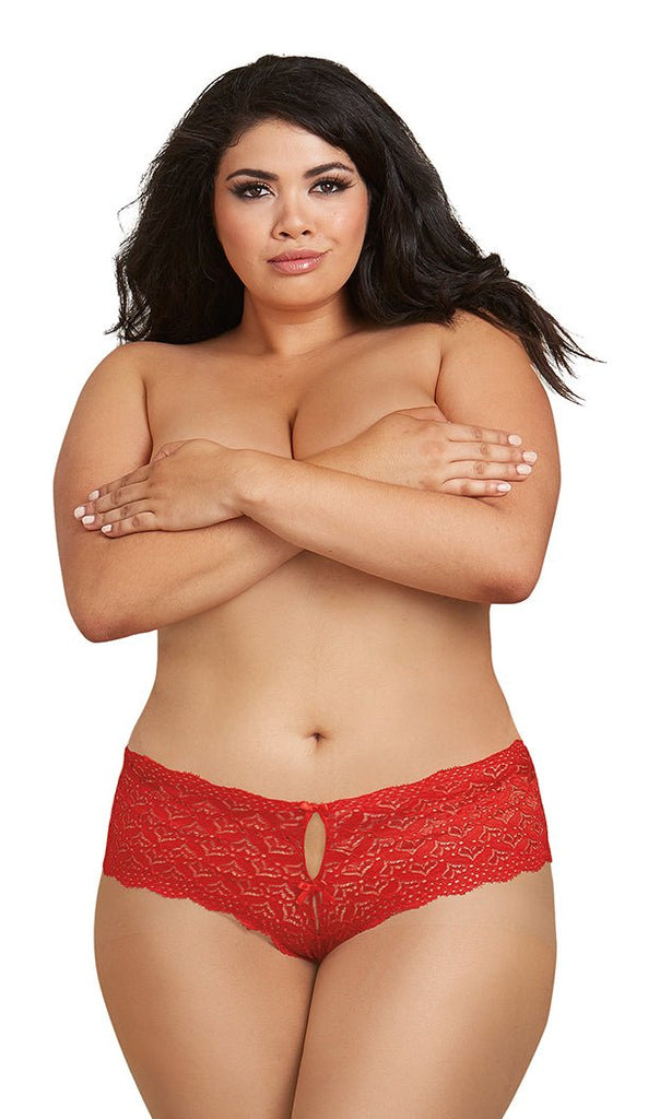 Open Back Panty - Red - 1x - TruLuv Novelties