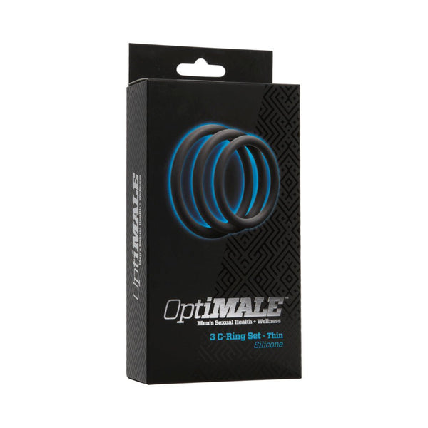 OptiMALE - 3 C - Ring Set - Thin Slate - TruLuv Novelties