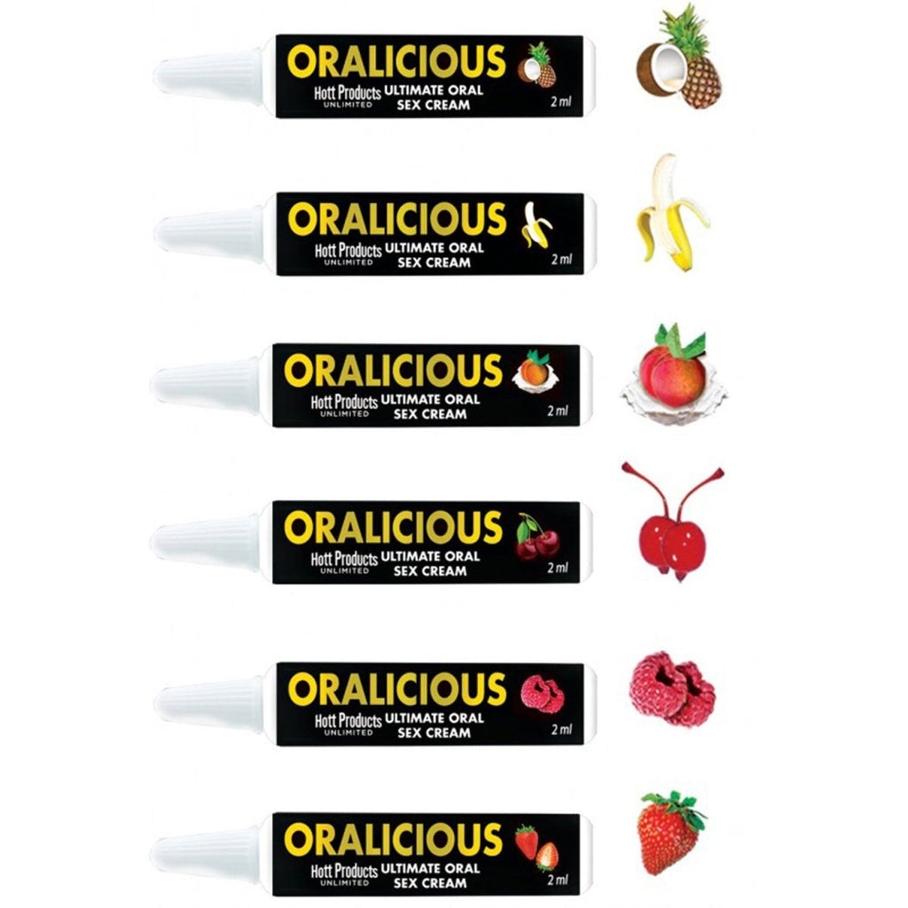 Oralicious Flavored Oral Sex Cream 144pc Display - of 2ml Tubes - TruLuv Novelties