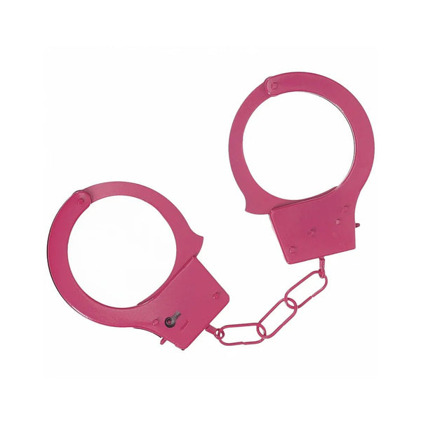Ouch! Classic Metal Handcuffs Pink - TruLuv Novelties