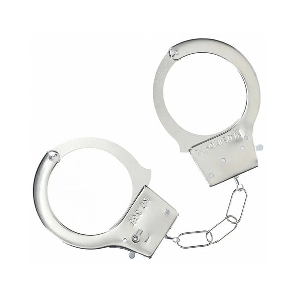 Ouch! Classic Metal Handcuffs Silver - TruLuv Novelties