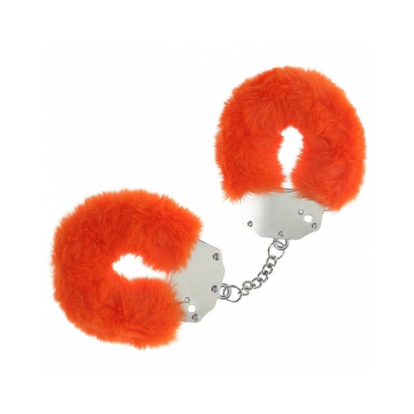 Ouch! Heavy - Duty Fluffy Handcuffs Orange - TruLuv Novelties