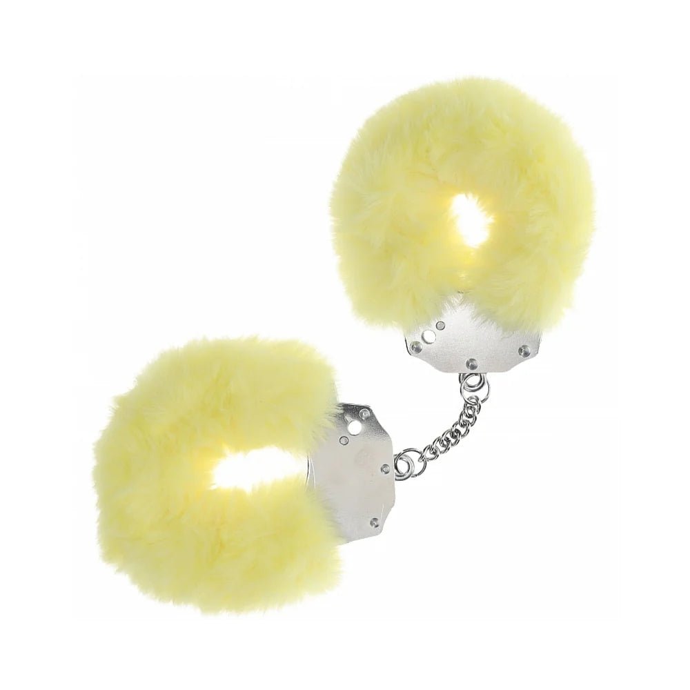 Ouch! Heavy - Duty Fluffy Handcuffs Yellow - TruLuv Novelties