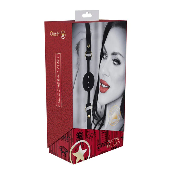 Ouch! International Milan Collection Silicone Ball Gag - TruLuv Novelties